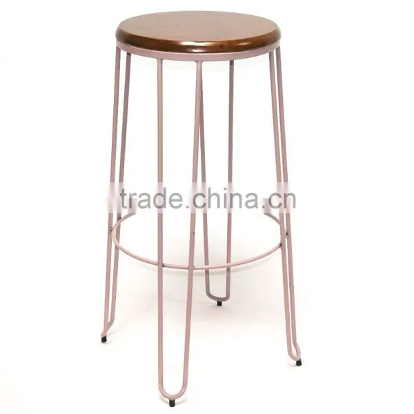 Simple Style Metal Stackable Kitchen Wire Bar Stool, Metal Square Stool photo-2