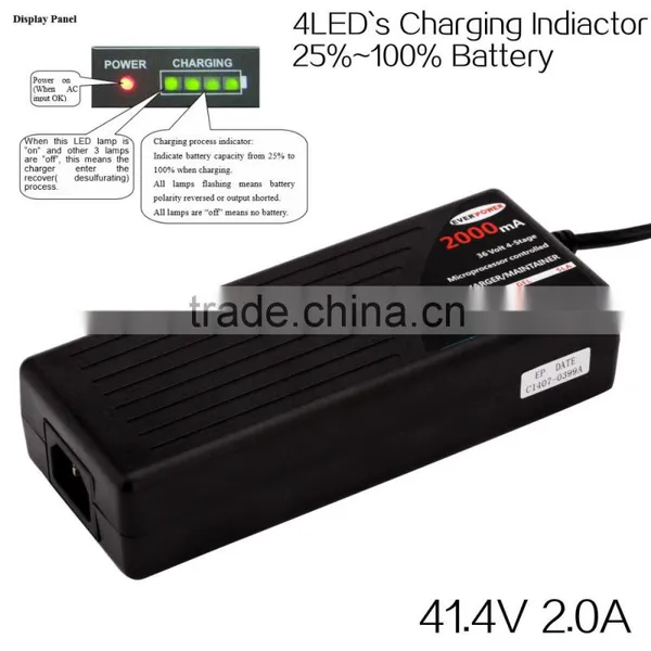 Latest Best Quality SLA Battery Charger Smart MCU Controller Lead Acid Battery E-bike Charger 36V