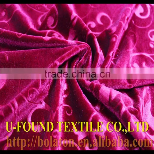 HIGH QUALITY EXPORT 100%POLYESTER WARP KNITTING JACQUARD SHINNY WARP KOREA VELVET,WARP KNITTED PLAIN DYED EMBOSSED VELVET FABRIC photo-5