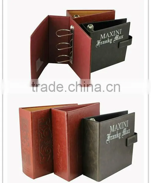 Leather and plastic 3 ring folder