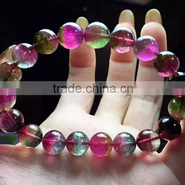 Popular Beautiful Clear Fine Tourmaline Bead Hand Chain photo-5