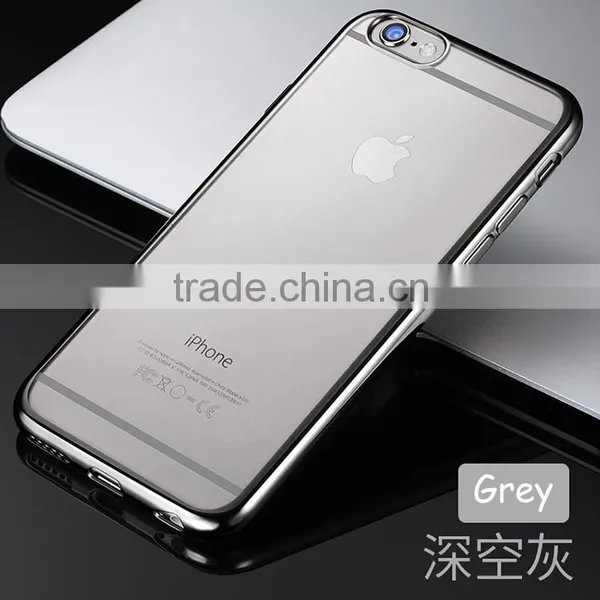 High Quality Transparent Electroplate TPU Back Case for IPhone 6plus 6s Plus 5.5inch photo-6