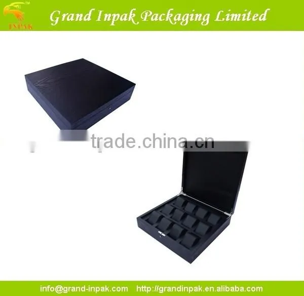 12pcs Luxury Wooden Watch Display Storage Box for Men