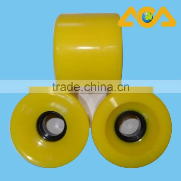 78mm 85A Green and Yellow Longboard Wheels photo-2