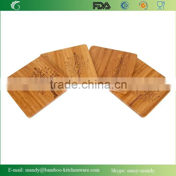 Bambu Coasters With Tree Motif, Set of 4 photo-2