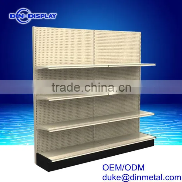 OEM Custom Black Slatwall Gondola Shelf , Cheap Metal Gondola Shelf , Grocery Store Shelf photo-3