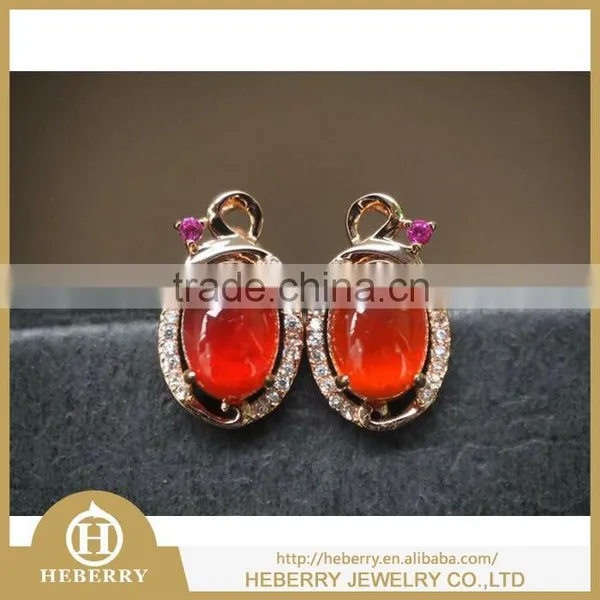 Fashion Natural Crystal Gemstone Earrings With 925 Sterling Silver photo-2