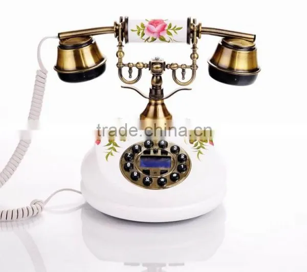 Call ID Telephones Antique Solid Wood Old Phones for Endly Man