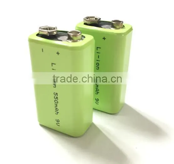 Rechargeable 550 MAh 9V Li-ion Battery Smoke Detector Battery photo-2