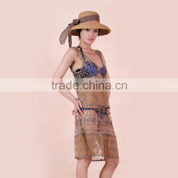 New Arrival Top Lace Transparent Sexy Women Crochet Dress photo-2