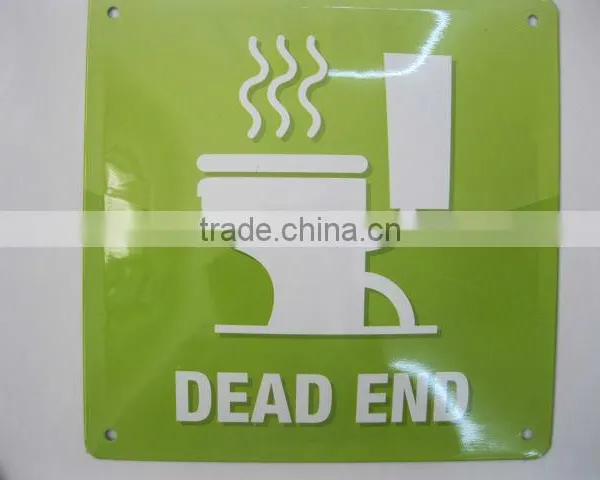 Metal Toliet Sign Embossed Cheap Metal Tin Plate Warning Board