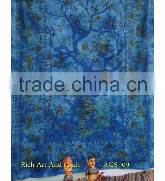 Tree of Life Tapestry Wall Hanging Twin Cotton Bedspread Bohemian Indian Tapestries Wholesale Exporter Red Bedding Decor Art photo-2