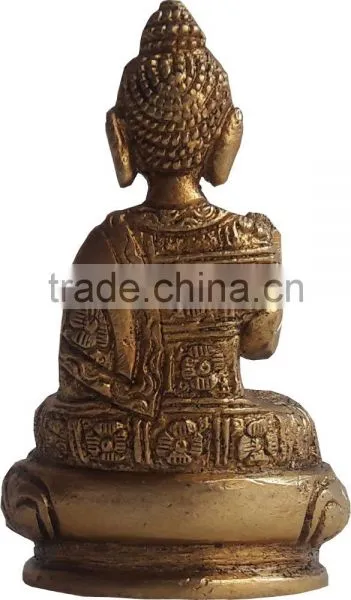 Ethnic Golden Color Finish Brass Resting New Latest Buddha Statue photo-4