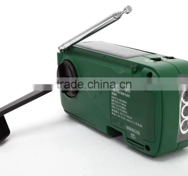 Solar&Dyanmo Power Emergency Led AM FM Portable Radio photo-5