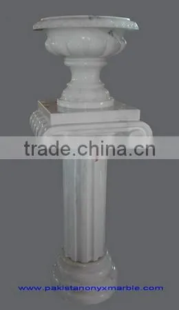 BEAUTIFUL ZIARAT WHITE MARBLE PEDESTALS photo-2