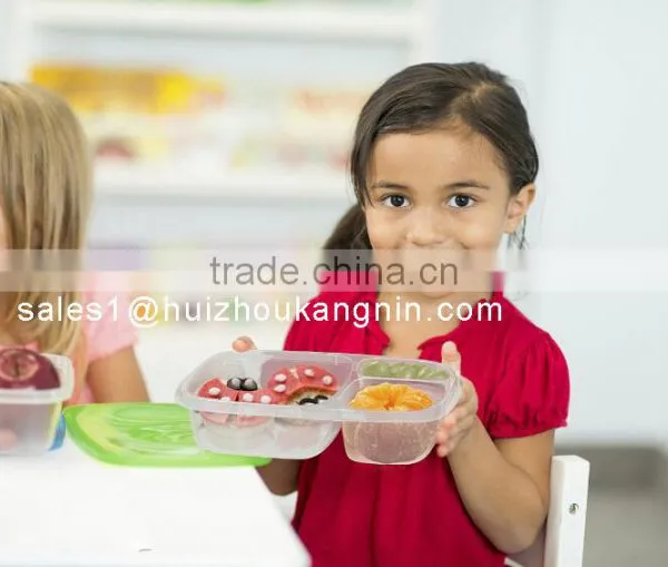 3-compartment Plasic Food Storage Lunch Box Container for Kids,Kids Plastic Lunch Box photo-3