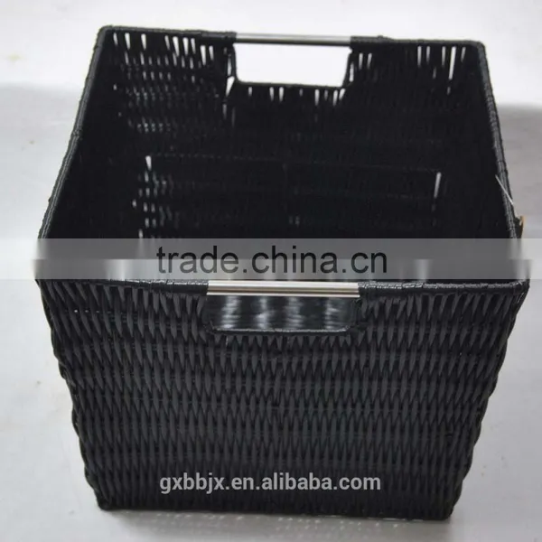 Multi-functional Plastic Woven Storage Basket With Handle photo-2
