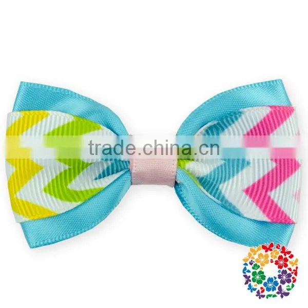 Chevron Knot Baby Girl Different Types Of Ribbons Custom Baby Hairbows photo-3