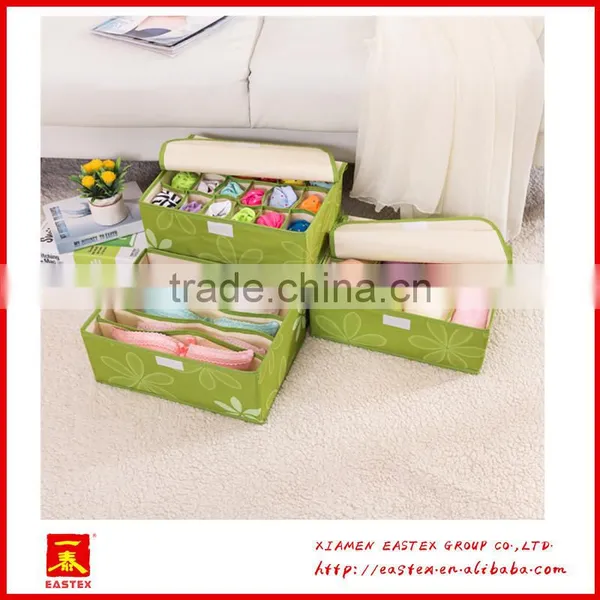 High Quality Oxford Cloth Socks/bra/briefs Storage Box 3 Pcs a Set photo-4