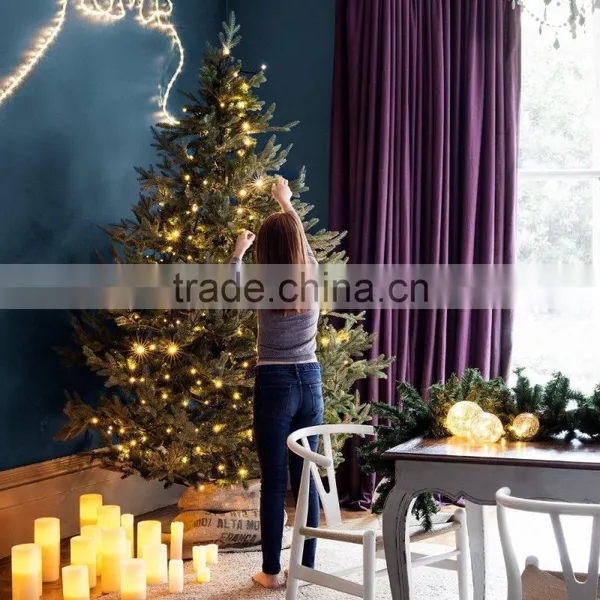 Set of 3 Battery Operated Crackled Glass Warm White Christmas LED Fairy Light Balls photo-5
