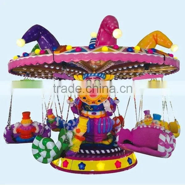 Clown Flying Chair Outdoor Playground Swing Flying Tower Amusement Game Series Flying Chairs for 12 Persons