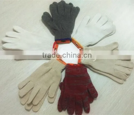 DDSAFETY 2017 Luvas De Algodao 7 Gauge Red And White Mixed Cotton String Knitted Safety Gloves photo-6