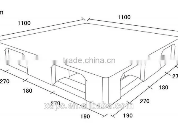 Open Deck Six Runner Plastic Pallet photo-2