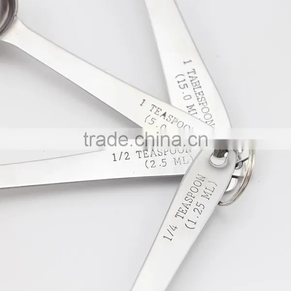 4-Piece Set Stainless Steel Measuring Spoons Kitchen Tools Tablespoon Teaspoon Set photo-5