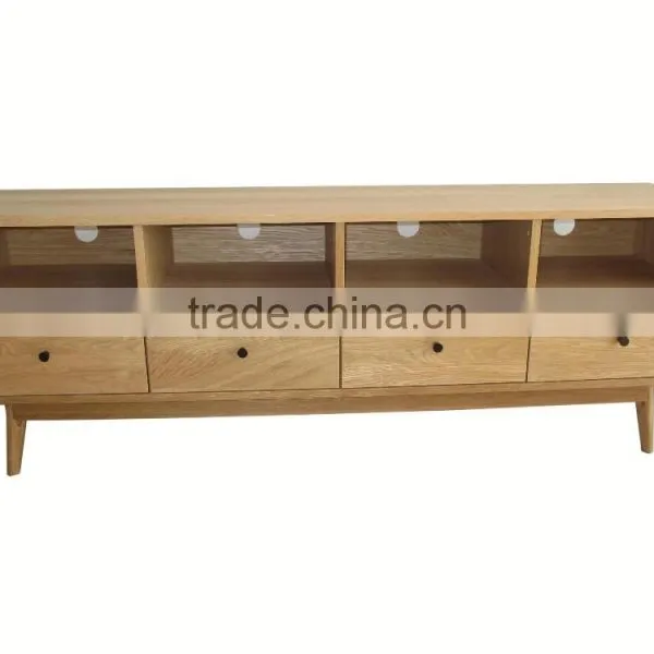 popular product of Japanese style 4drawer TV wooden stand