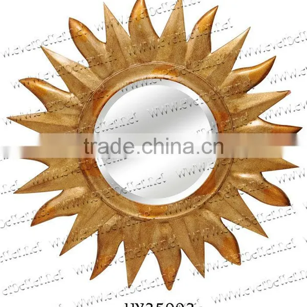 PU Fine Handmade Anqiue High-quality Decor Wall Mirrors photo-2