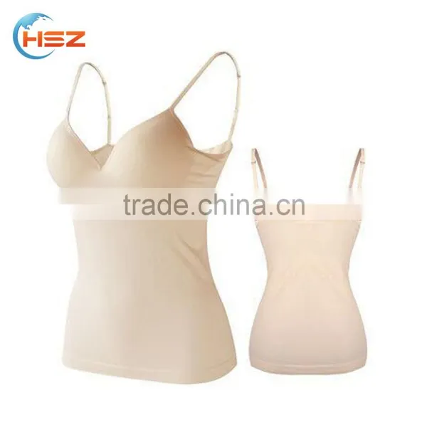 Hsz-8898 Soft Comfortable Smooth Seamless Camisole Lady Underwear Fashion Padded Bra Wholesale