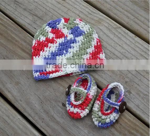 Hot Sale Autumn Winter Baby Toddler Crochet Wool Shoes Set Cute Style Infant Hand Knit Shoes photo-6