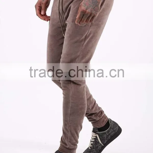 Custom Velour Tracksuit Bottom Slim Fit Velour Pants Wholesale in China photo-2