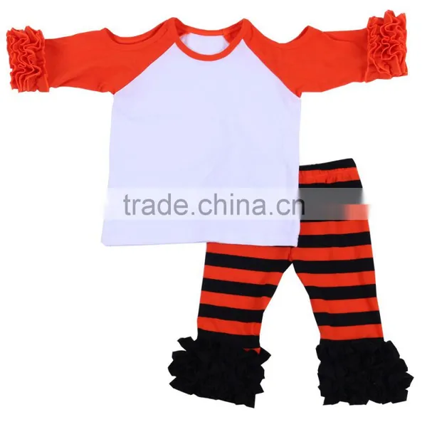Kaiyo High Quailty Cotton Icing Sleeve Ruffle Pants Baby Clothing Set Kids Clothes Boys photo-2