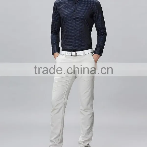 Fashion Men Beautiful Dress Shirt Delicate Printed Slimming Garment photo-5