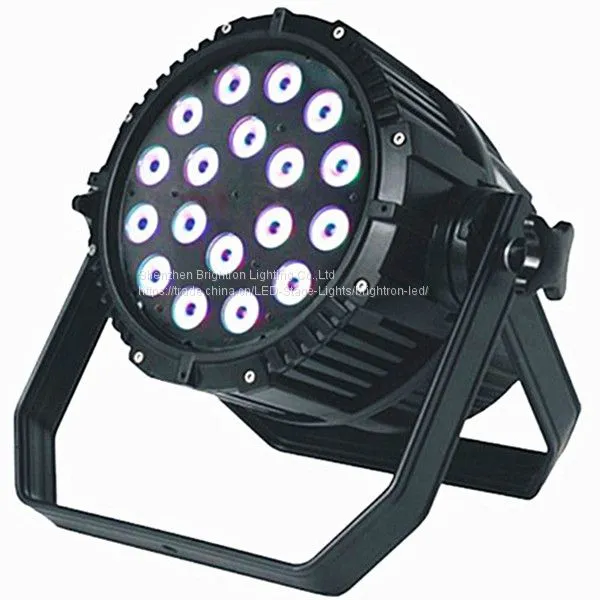 Led Multi Channel 18*10w Black Housing Rgbw 4in1 Led Par Light for dj Wedding Lighting