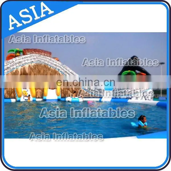 Giant Inflatable Water Park Slides With Swimming Pool, Adults Size Inflatable Water Slides, Commercial Water Park For Sales photo-3