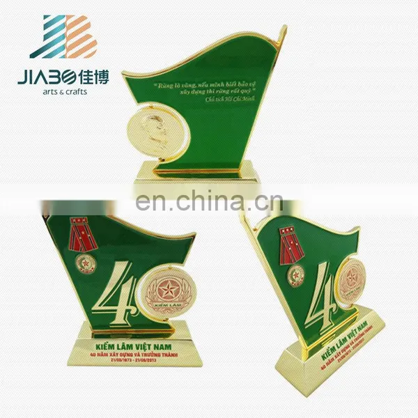 High Quality Blue Colors Paint Metal Trophy Cup photo-4