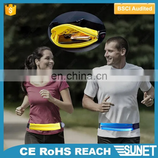 Lycra Sport Belt Fashion Reflective Running Led Fanny Pack