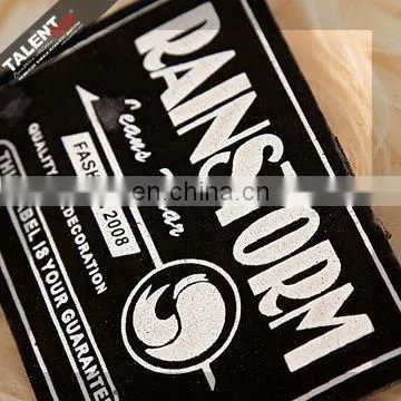 Custom Private Jeans Leather Patch With Embroidery Brand Logo photo-4