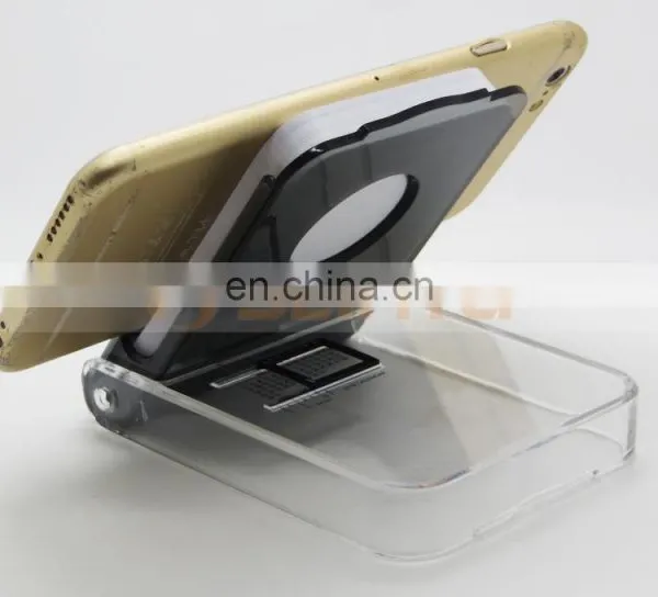 Transparent Acrylic Sticky Notes Box Creative Gifts Scratchpads With Phone Stand photo-3