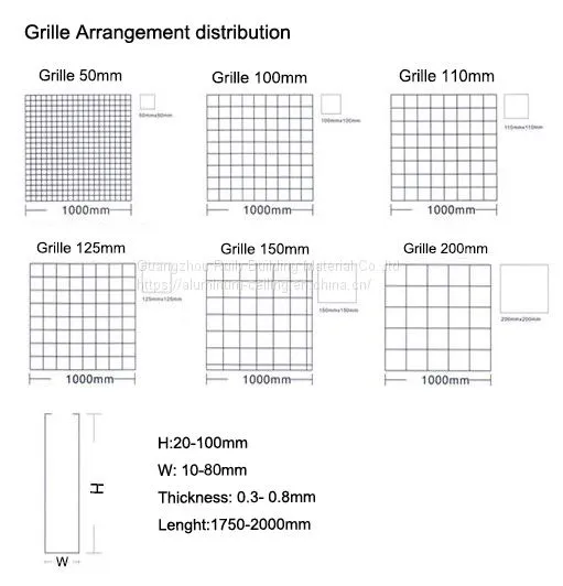Aluminum Grille Ceiling for Shopping Mall/Aluminum Grid Ceiling/Metal Grille Ceiling for Station photo-5