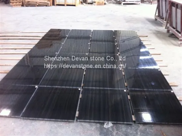 Black Wood Marble Slab Polished Marble Tiles on Sale photo-2