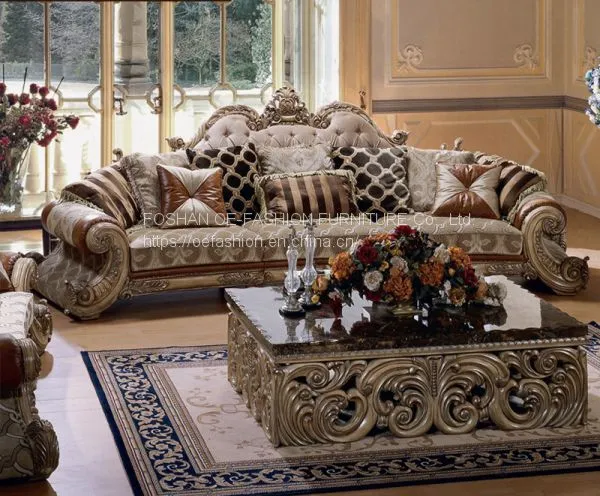 OE-FASHION Europe Style Sofa Set Royal Reproduction Living Room Furniture