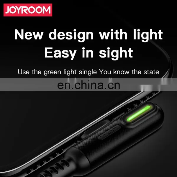 JOYROOM 90 Degree Right Angle Gaming USB Cable LED Nylon Braided Sync Charge Double USB Data Cable photo-4