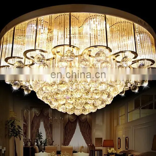 LED Crystal Ceiling Lights Modern Round Design Living Room Bedroom Hotel Lobby Suspended Ceiling Lighting photo-6