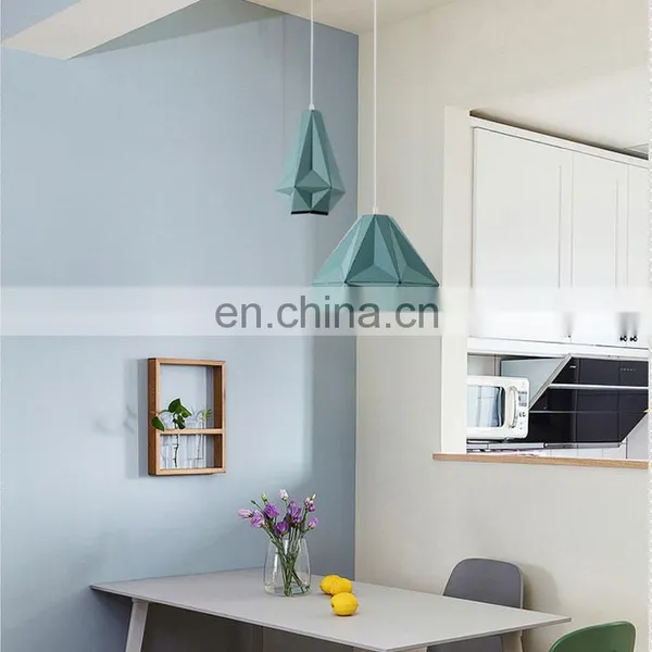 Metal Pendant Lamp Interior Decor Elegant Lighting Fixture Modern Style Polygonal Shaped Handcrafted photo-2