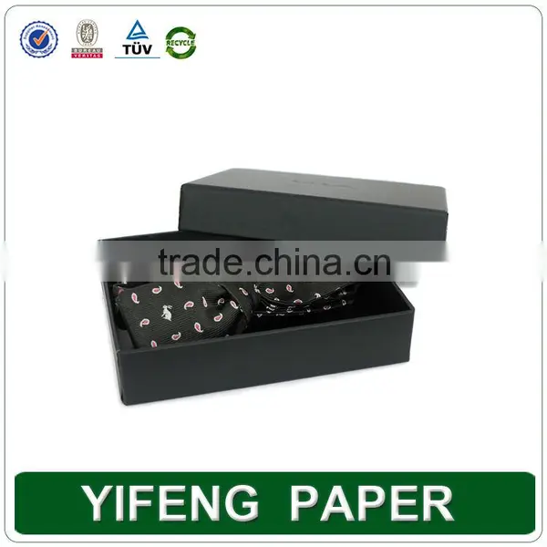 Plain Black Paper Gift Box With Stamped Logo, Paper Gift Box for Bow Tie Packaging photo-4
