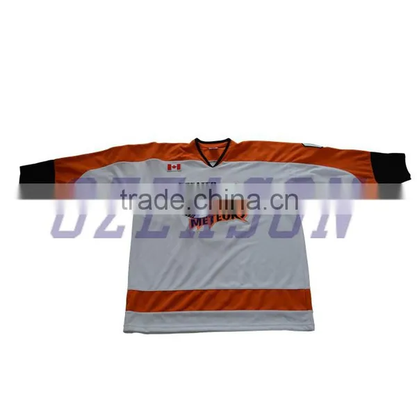 Wholesale Cheap College 100% Polyester Dye Sublimation Printing Custom Made Ice Hockey Jerseys photo-6