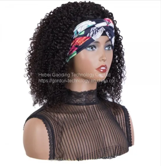 HUMAN HAIR HEADBAND WIG KINKY CURLY WIGS 150% DENSITY NATURAL COLOR photo-2